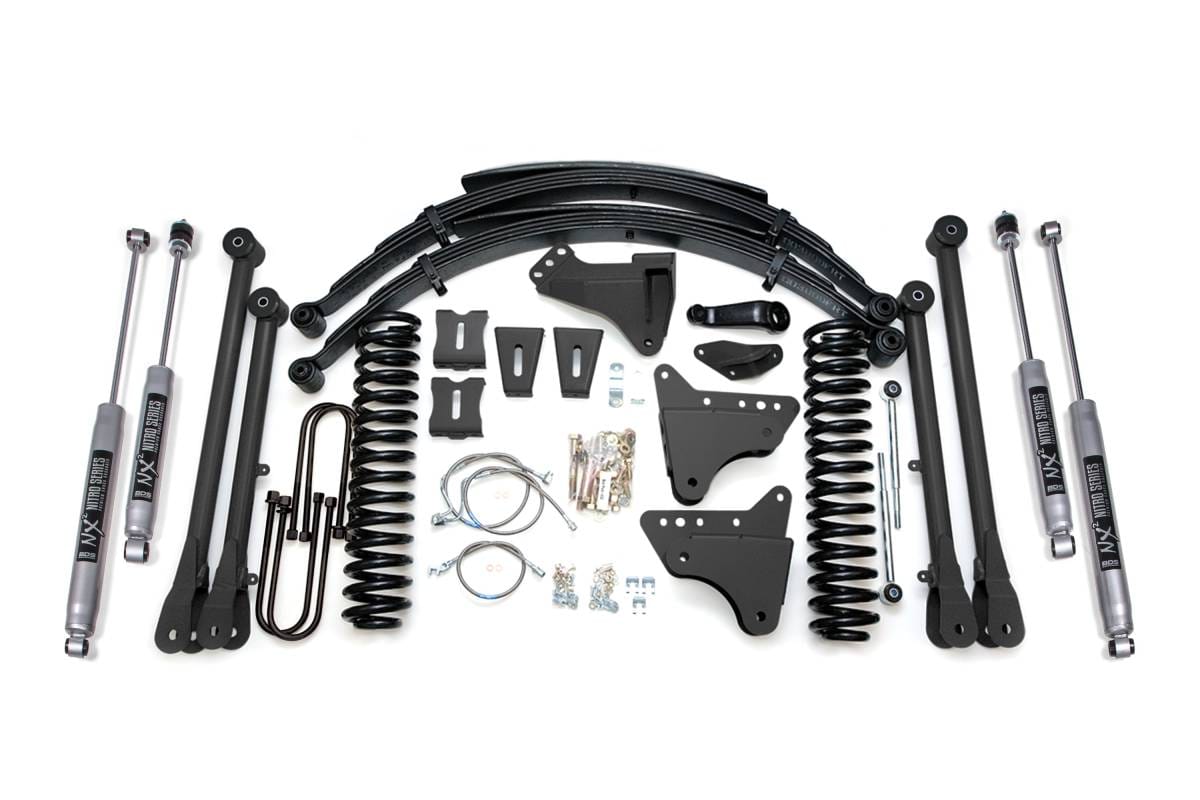 8 Inch Lift Kit w/ 4-Link | Ford F250/F350 Super Duty (2005-2007) 4WD Gas | FOX 2.0 Performance Series Shocks | BDS Suspension