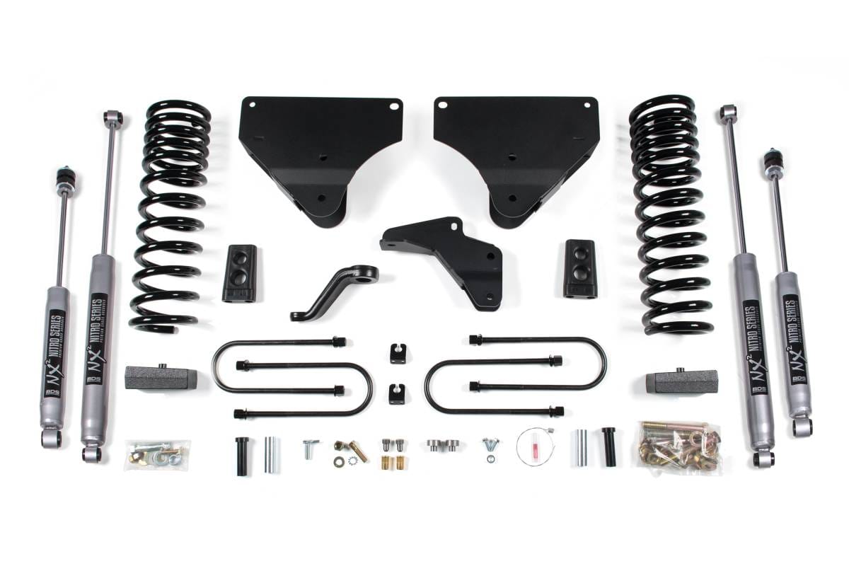4 Inch Lift Kit | Ram 3500 Diesel (2013-2018) 4WD | 2 Inch Block Kit w/ FOX 2.0 Performance Series Shocks | BDS Suspension