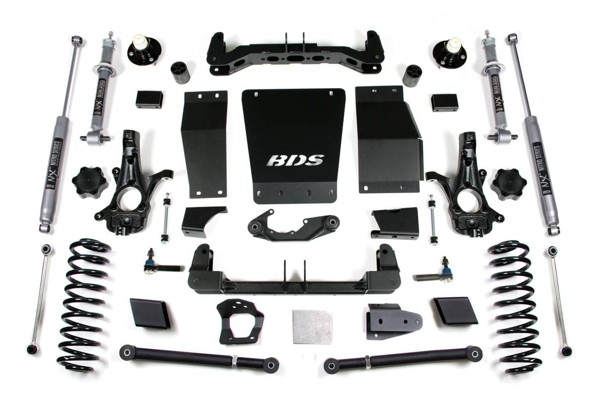 6 Inch Lift Kit | Chevy/GMC Suburban, Tahoe, Yukon/XL 1500 (2015-2019) 4WD | Cast Steel Control Arms | w/ FOX 2.0 Performance Series Shocks | BDS Suspension