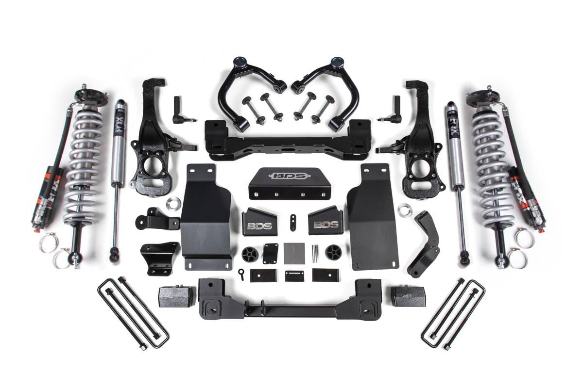 4 Inch Lift Kit | FOX 2.5 Performance Elite Coil-Over | Chevy Silverado / GMC Sierra 1500 (2019-2024) 4WD Diesel | w/ FOX 2.0 Performance Series Rear Shocks | BDS Suspension