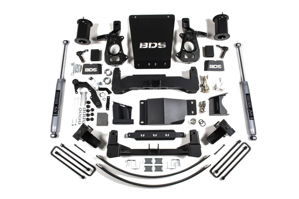 8 Inch Lift Kit | 2014-2018 Chevy Silverado / GMC Sierra 1500 4WD | Aluminum/Stamped Steel Control Arms | w/ NX2 Nitro Series Shocks | BDS Suspension