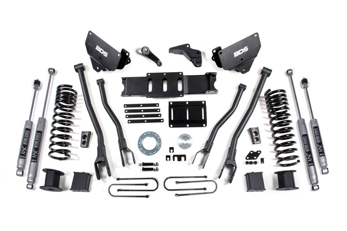 6 Inch Lift Kit w/ 4-Link | Ram 3500 Diesel w/ Rear Air Ride (2013-2018) 4WD | 8-Bolt Indexing Ring | NX2 Nitro Series | BDS Suspension