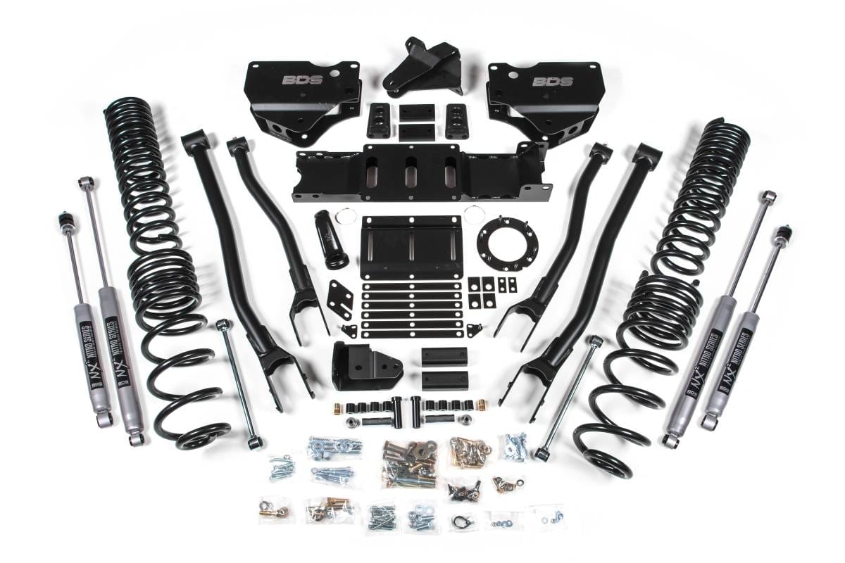 5.5 Inch Lift Kit w/ 4-Link | Ram 2500 (2019-2026) 4WD Gas | FOX 2.5 Performance Elite Shocks | BDS Suspension
