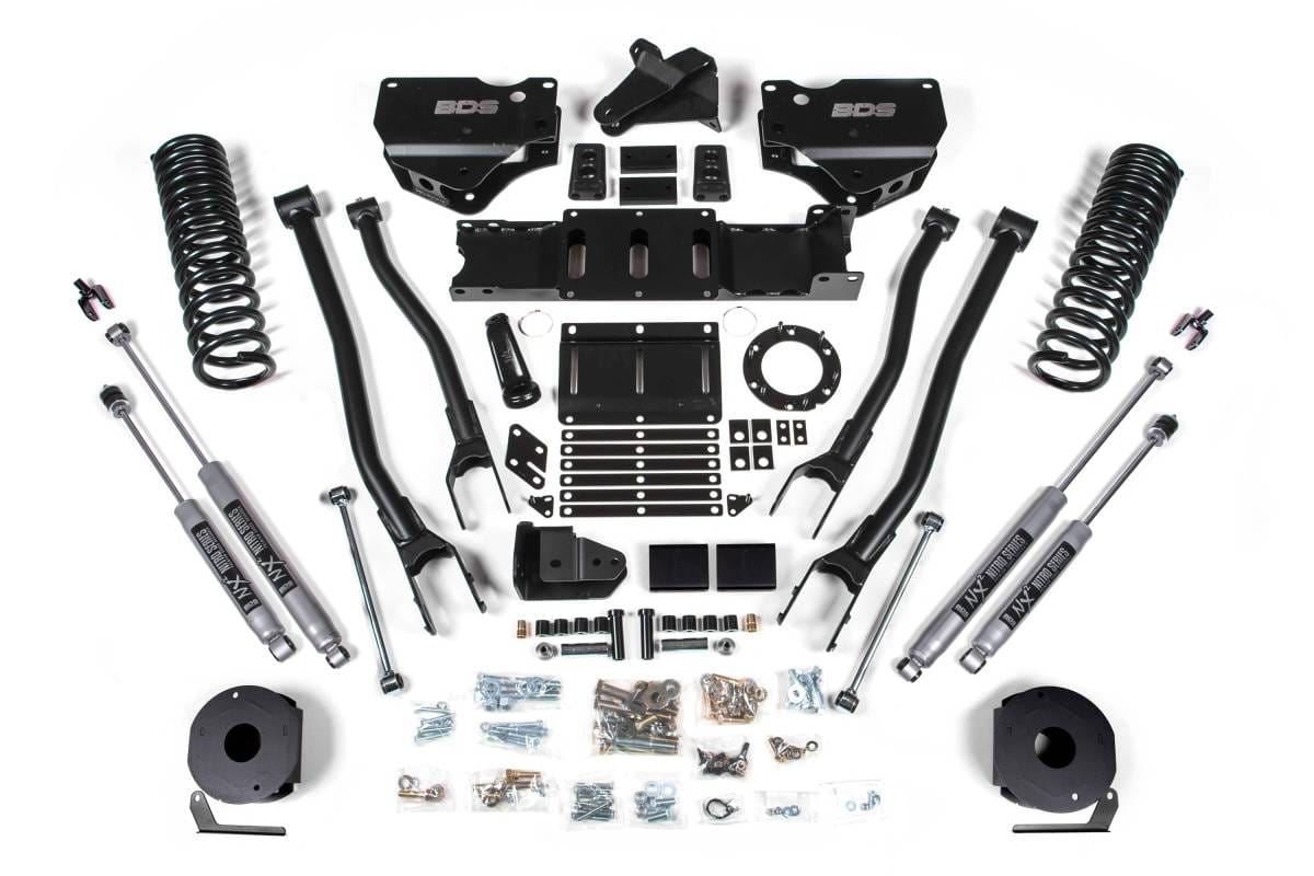 6 Inch Lift Kit w/ 4-Link | Ram 2500 Diesel w/ Rear Air Ride (2019-2024) 4WD | NX2 Nitro Series Shocks | BDS Suspension