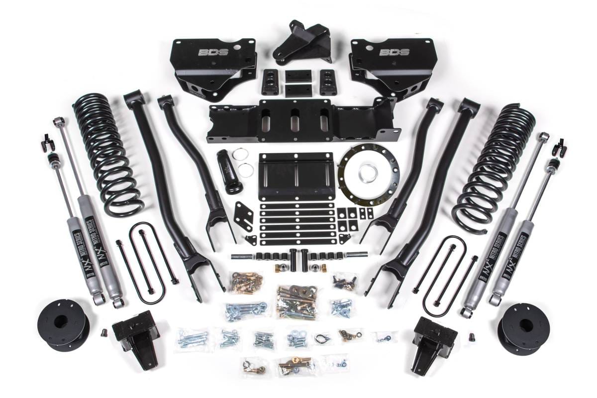 6 Inch 4-Link Lift Kit | Ram 3500 Diesel w/ Rear Air Ride (2019-2024) 4WD | 6-Bolt Indexing Ring | NX2 Nitro Series | BDS Suspension