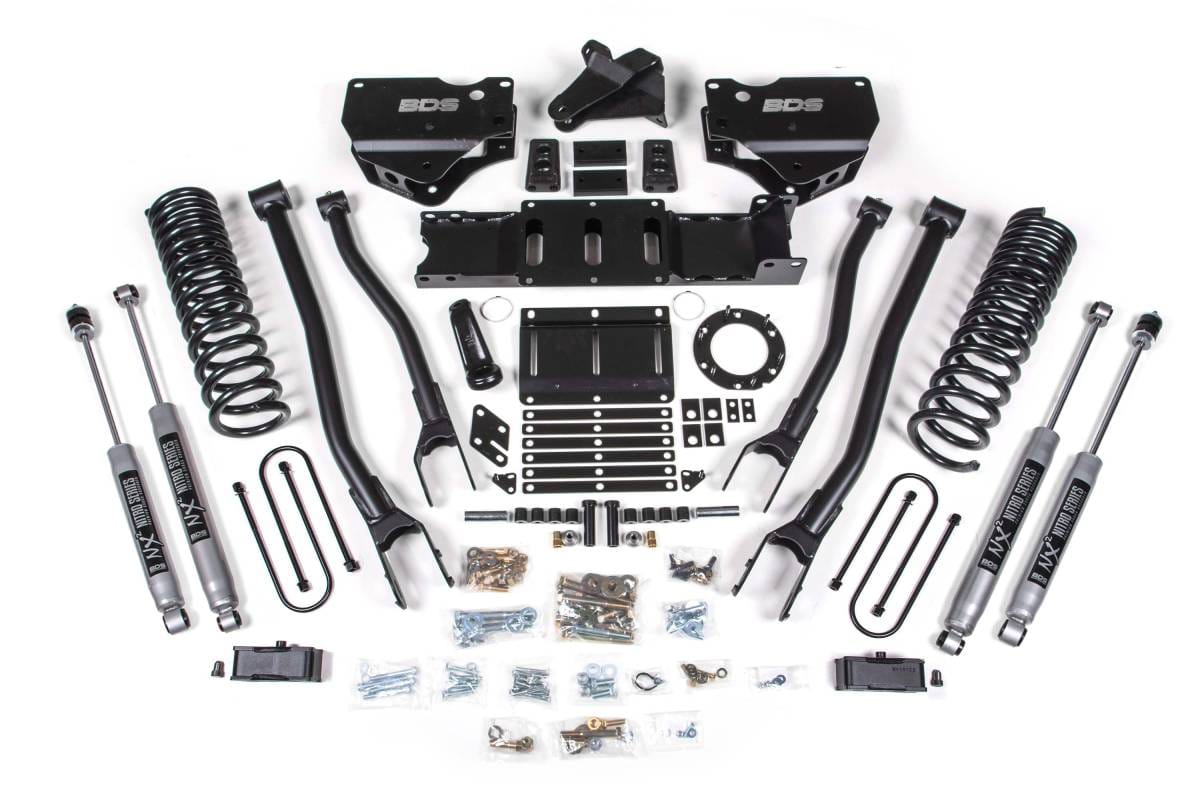 4 Inch Lift Kit w/ 4-Link | Ram 3500 Diesel 4WD (2019-2023) | 6-Bolt | FOX 2.0 Performance Series | BDS Suspension
