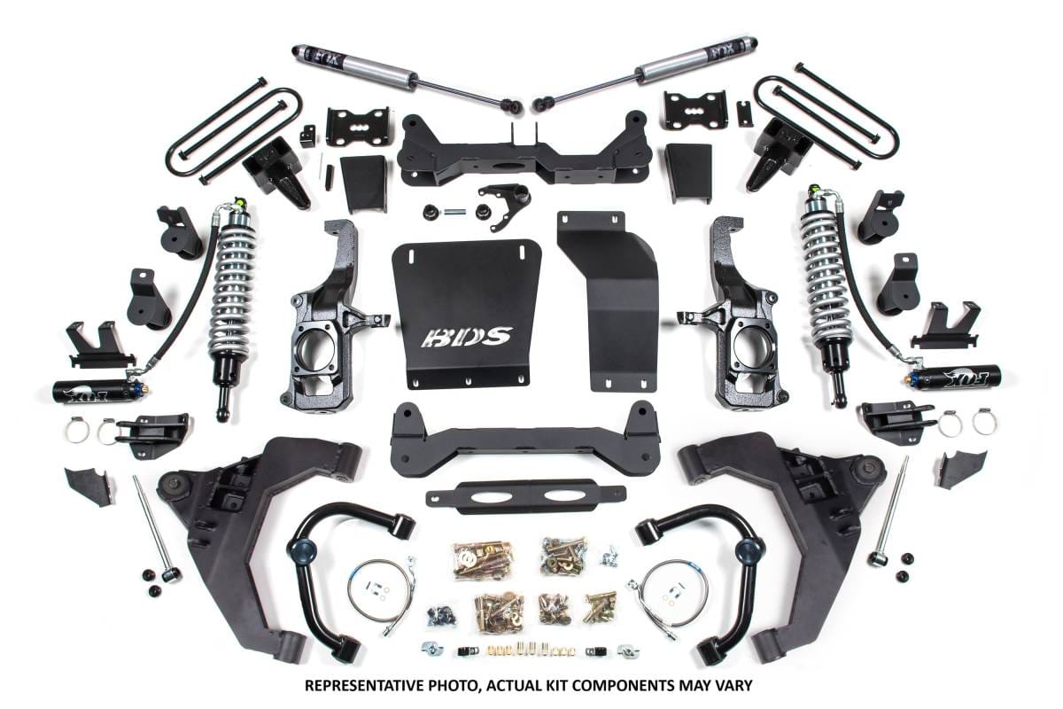6.5 Inch Lift Kit | FOX 2.5 Coilover Conversion | Chevy Silverado/GMC Sierra 2500HD/3500HD (2011-2019) Diesel | 5" Block w/ Overload | FOX 2.0 Performance Series Rear | BDS Suspension
