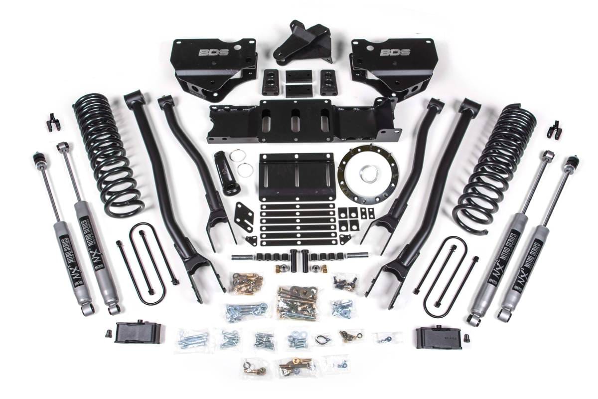 4 Inch Lift Kit w/ 4-Link | Ram 3500 Diesel (2019-2024) 4WD | 6-Bolt | FOX 2.5 Performance Elite | BDS Suspension