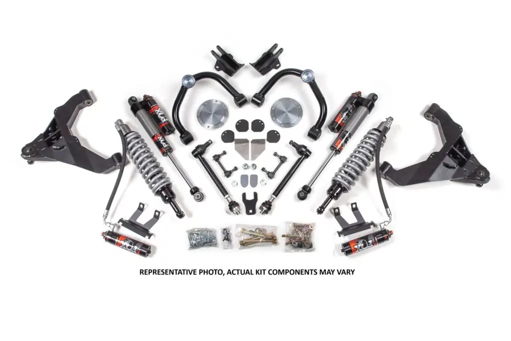3 Inch FOX Coilover Conversion Lift Kit | Chevy Silverado/GMC Sierra 2500HD/3500HD Diesel 4WD (2011-2019) | Stock Rear | FOX 2.5 Performance Elite Rear Shocks | BDS Suspension thumbnail 2