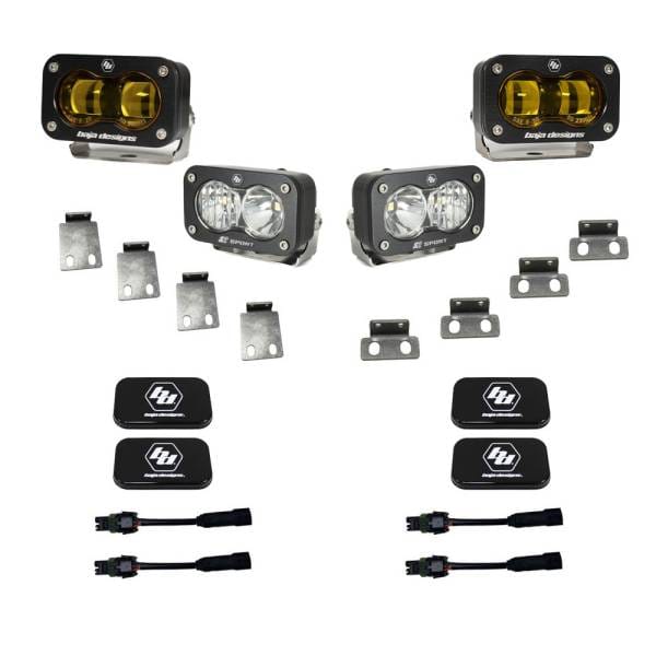 Baja Designs 21+ Ford Raptor/22+ Bronco S2 SAE Pro Fog Pocket Light Kit