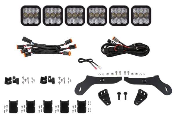 Diode Dynamics 17-20 Ford Raptor SS5 Grille CrossLink Lightbar Kit Sport - White Combo