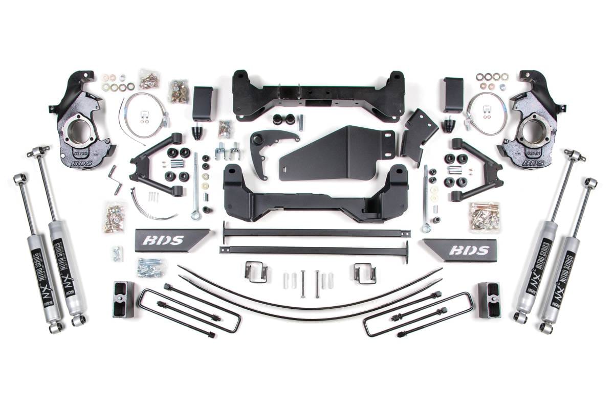 6 Inch Lift Kit | 1988-1998 Chevy/GMC K1500/K2500 6 Lug 4WD | Glide-Ride Leaf Springs | FOX 2.0 Performance Series | BDS Suspension