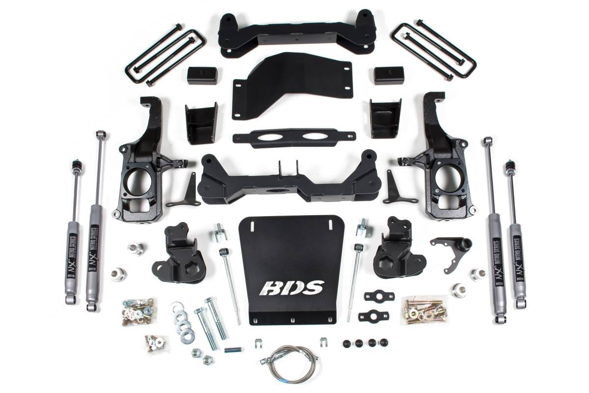 4.5 Inch Lift Kit | Chevy Silverado/GMC Sierra 2500HD/3500HD (2011-2019) 4WD | 3 Inch Block Kit With Overload | NX2 Nitro Series | BDS Suspension