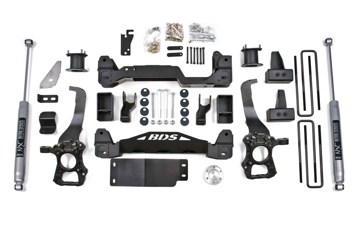 4 Inch Lift Kit | Ford F150 (2015-2020) 4WD | 4 Inch Block Kit w/ NX2 Nitro Series Shocks | BDS Suspension