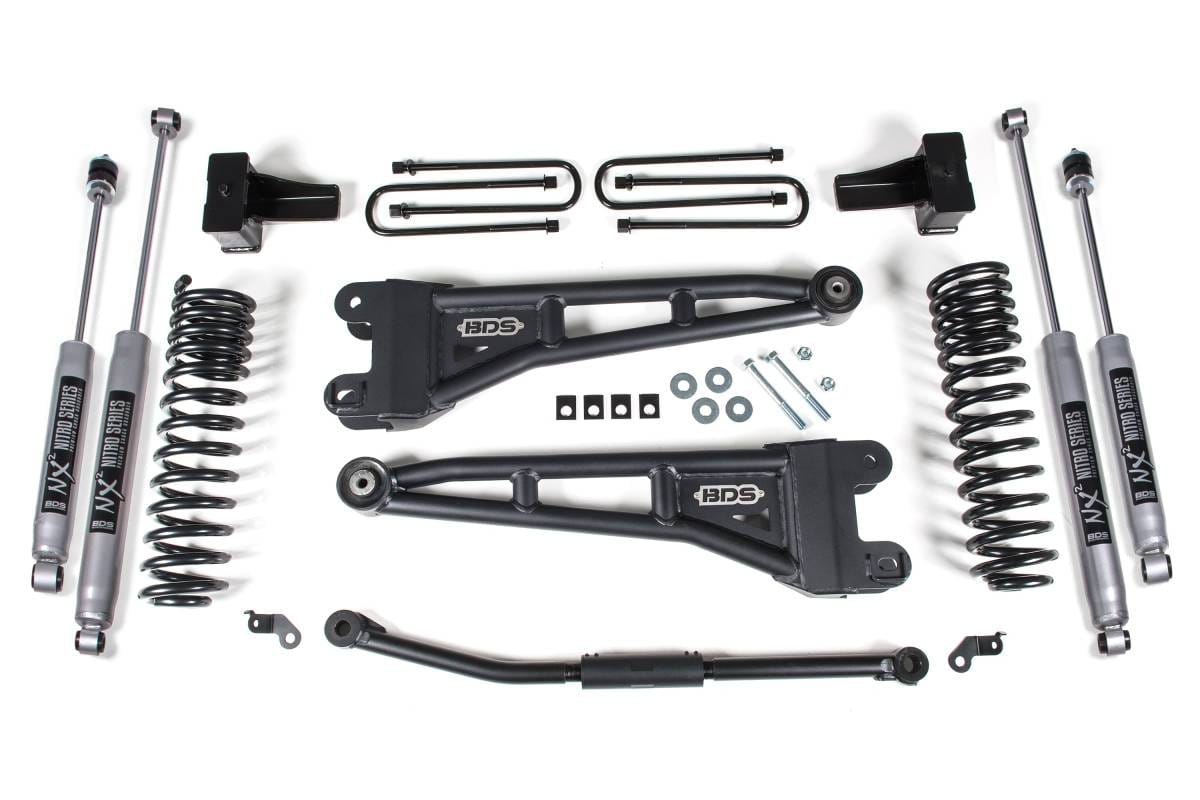 2.5 Inch Lift Kit w/ Radius Arm | Ford F250/F350 Super Duty (2011-2016) 4WD Diesel | 5 Inch Block Kit | NX2 Nitro Series | BDS Suspension