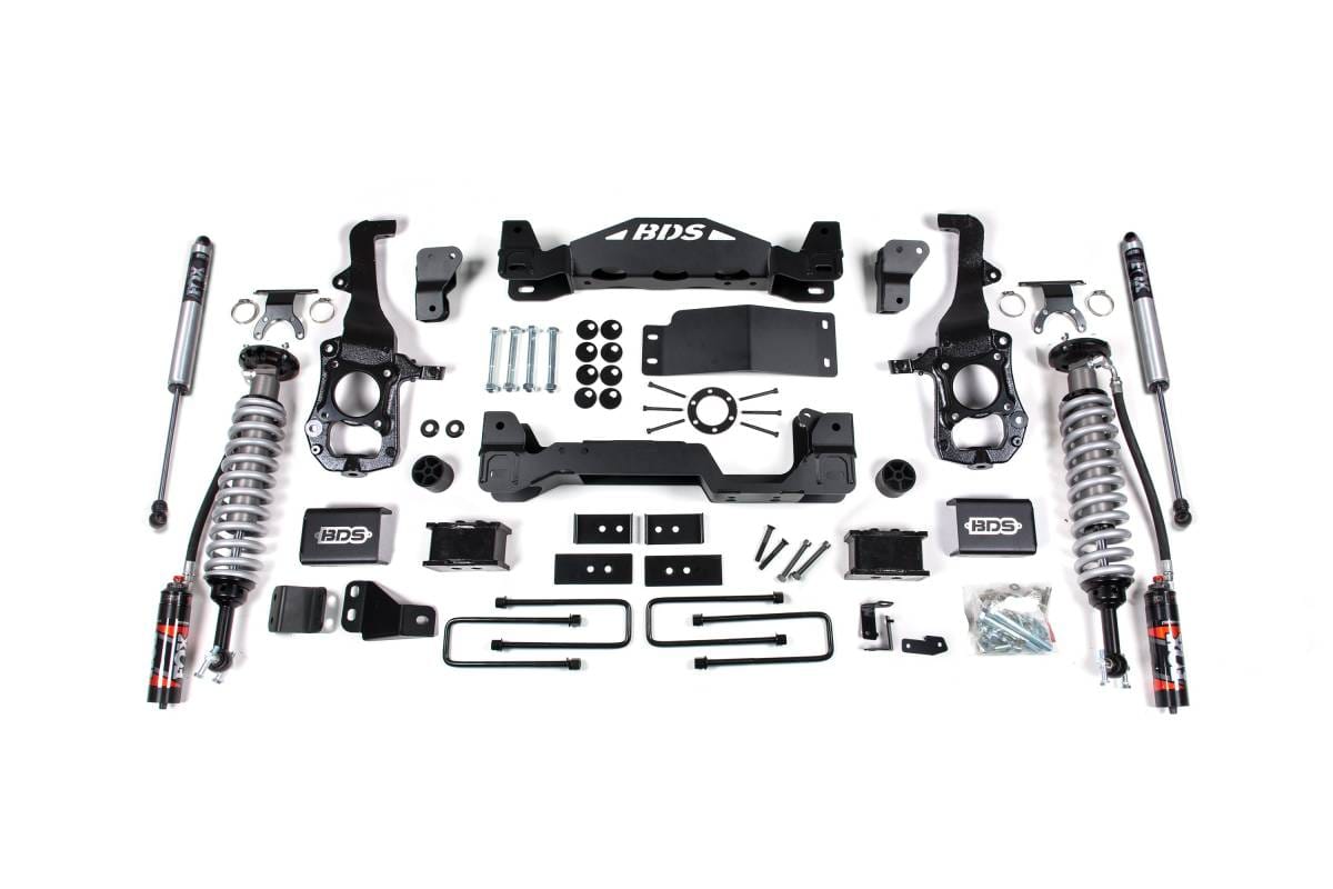 4 Inch Lift Kit | FOX 2.5 Performance Elite Coil-Over | Ford F150 (2021-2026) 4WD | 2 Inch Block Kit w/ FOX 2.5 Performance Elite Rear Shocks | BDS Suspension