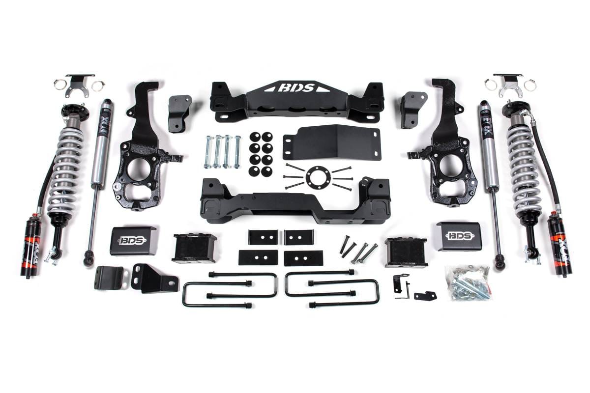 6 Inch Lift Kit | FOX 2.5 Performance Elite Coil-Over | Ford F150 (2021-2026) 4WD | 5 Inch Block Kit w/ FOX 2.0 Rear Shocks | BDS Suspension