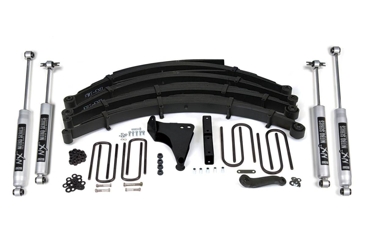 8 Inch Lift Kit | 1999-2004 Ford F250/F350 Super Duty 4WD | Square U-Bolt (Mfg Prior to 2-28-99) | NX2 Nitro Series | BDS Suspension