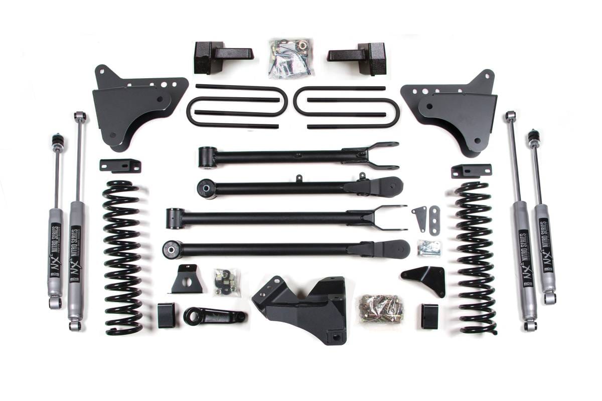 6 Inch Lift Kit w/ 4-Link | Ford F250/F350 Super Duty (2005-2007) 4WD Diesel | 3" Block Kit + Add-A-Leaf w/ Overload | FOX 2.0 Performance Series | BDS Suspension