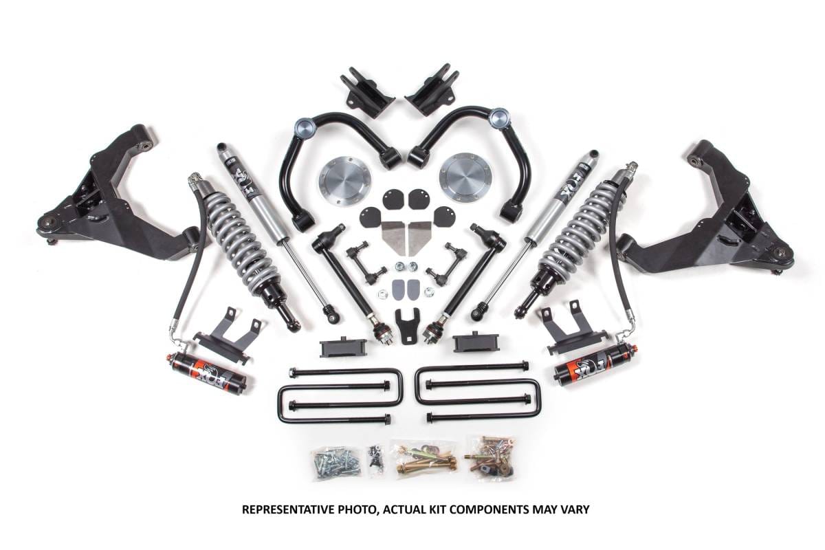 3 Inch FOX Coilover Conversion Lift Kit | Chevy Silverado/GMC Sierra 2500HD/3500HD Diesel 4WD (2011-2019) | Block Kit w/o Factory Overload | FOX 2.5 Performance Elite Rear Shocks | BDS Suspension