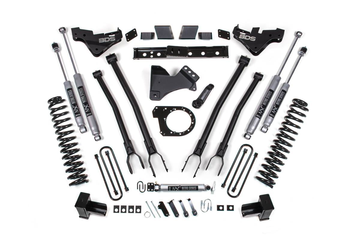 7 Inch 4-Link Lift Kit | Ford F350 Super Duty DRW (2023-2026) Diesel 4WD | FOX 2.0 Performance Series Shocks | BDS Suspension
