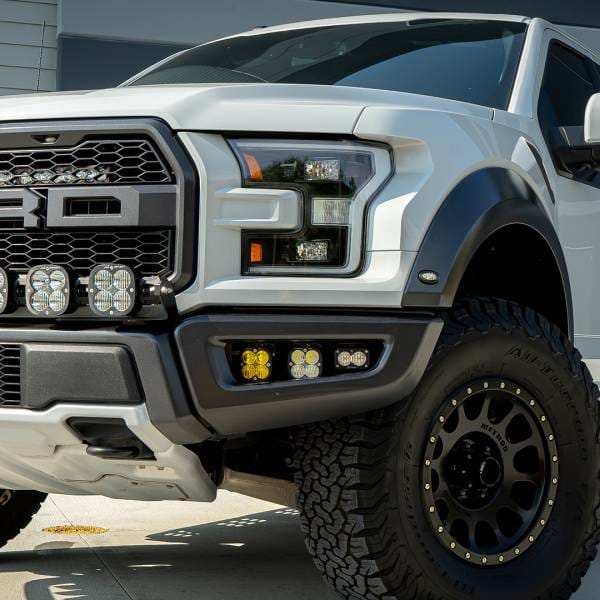 Baja Designs 17-18 F-150 Raptor Fog Light & Sportsmen Fog Pocket Kit - Amber