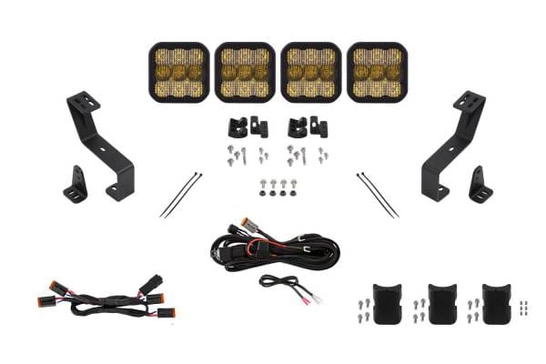 Diode Dynamics SS5 Grille CrossLink Lightbar Kit for 2019-Present Ram - Yellow Pro Combo