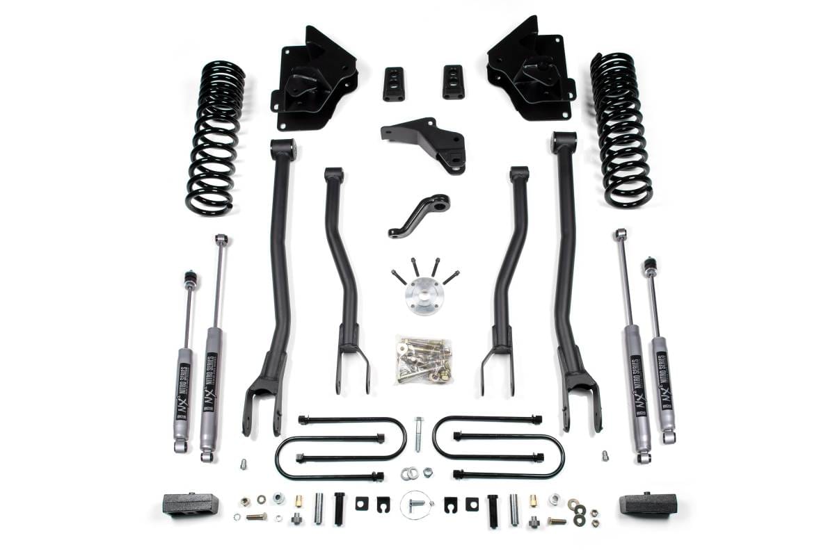 4 Inch Lift Kit w/ 4-Link | Ram 3500 (2013-2018) 4WD Diesel | 2 Inch Block Kit | FOX 2.5 Performance Elite | BDS Suspension