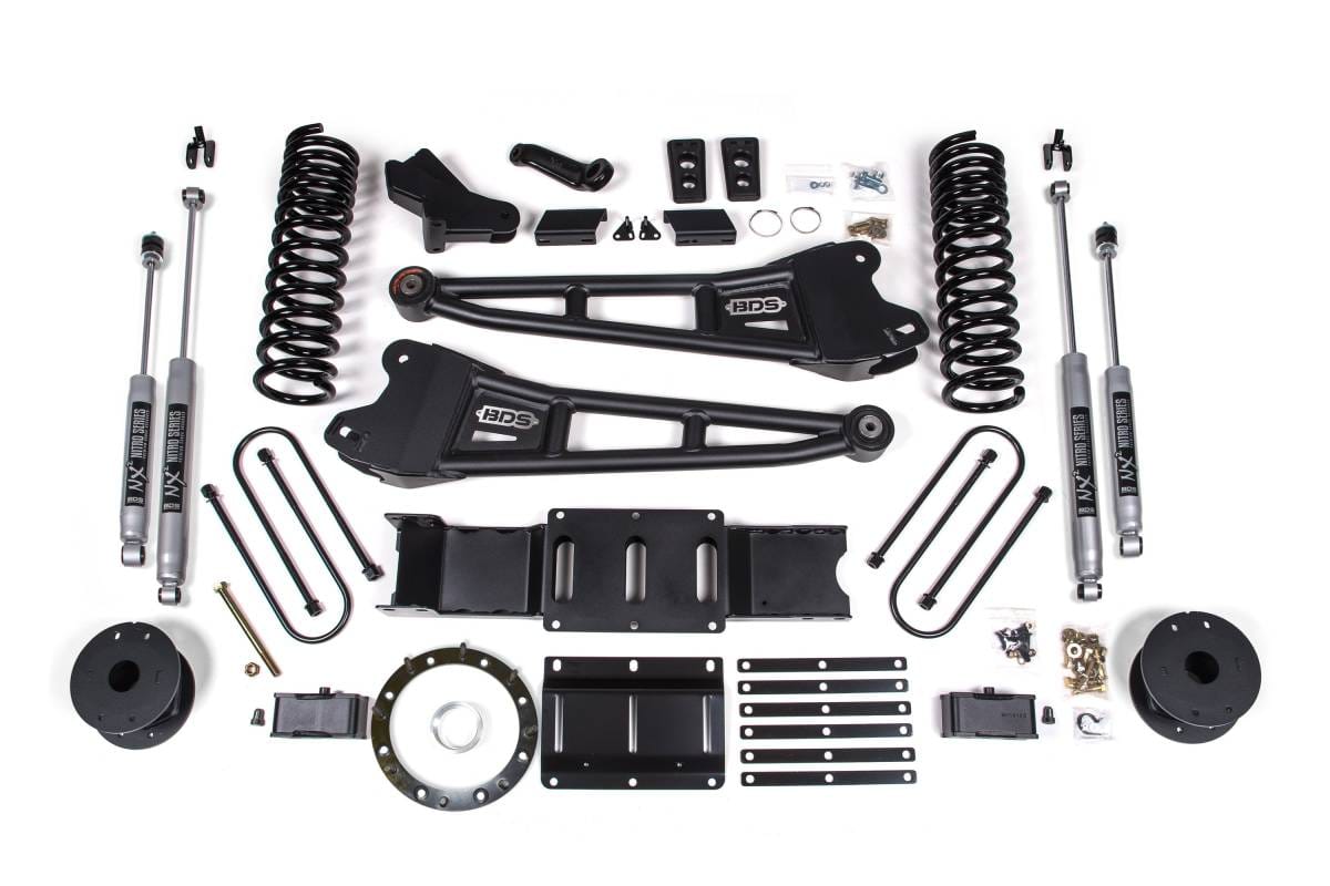 4 Inch Lift Kit w/ Radius Arms | Ram 3500 Diesel w/ Rear Air Ride (2019-2024) 4WD | 6-Bolt Indexing Ring | NX2 Nitro Series | BDS Suspension