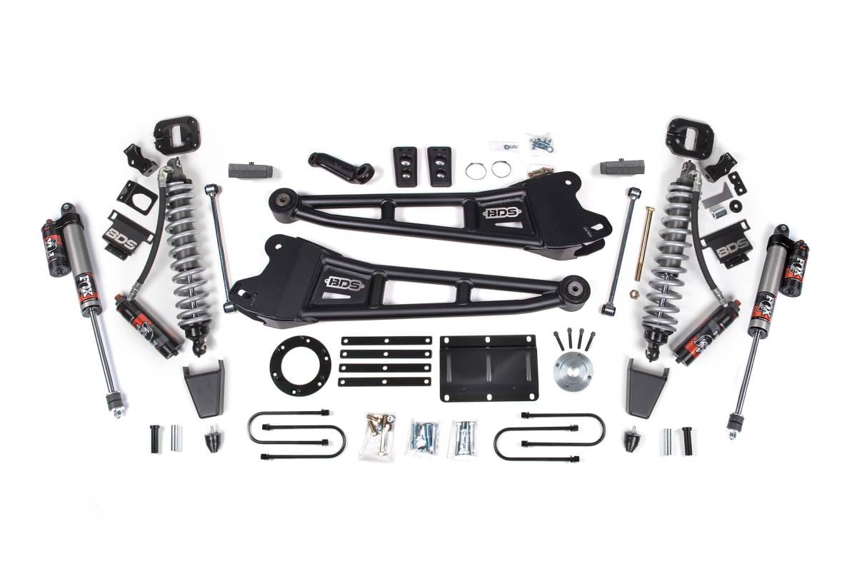 6 Inch Lift Kit w/ Radius Arm | FOX 2.5 Coil-Over Conversion Performance Elite | Ram 3500 (2013-2018) 4WD Diesel | Leaf Springs | Rubber Bump Stop | 6-Bolt | BDS Suspension
