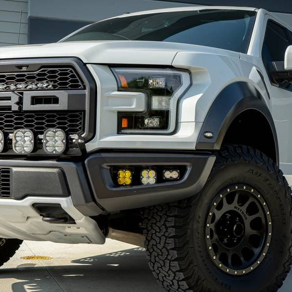 Baja Designs 17-18 F-150 Raptor Fog Light & Sportsmen Fog Pocket Kit - Amber