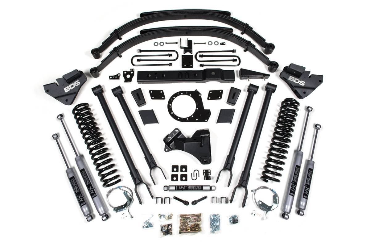8 Inch 4-Link Conversion Lift Kit | Ford F250/F350 Super Duty (2017-2019) 4WD Diesel | w/ FOX 2.0 Performance Series Shocks | BDS Suspension