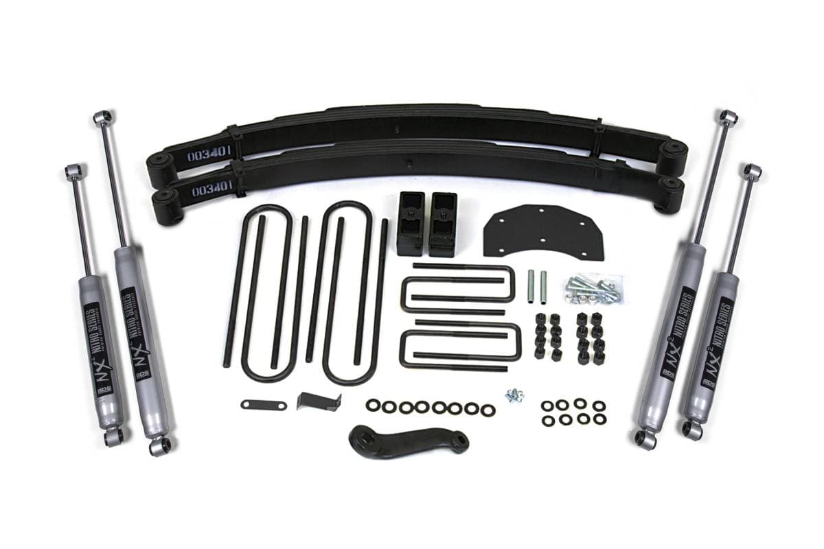 4 Inch Lift Kit | 1980-1996 Ford F350 Monobeam 4WD | w/ NX2 Nitro Series Shocks | BDS Suspension