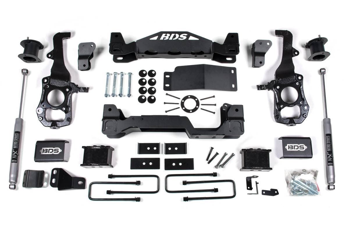 6 Inch Lift Kit | Ford F150 (2021-2026) 4WD | 5 Inch Block Kit | FOX 2.0 Performance Series Shocks | BDS Suspension