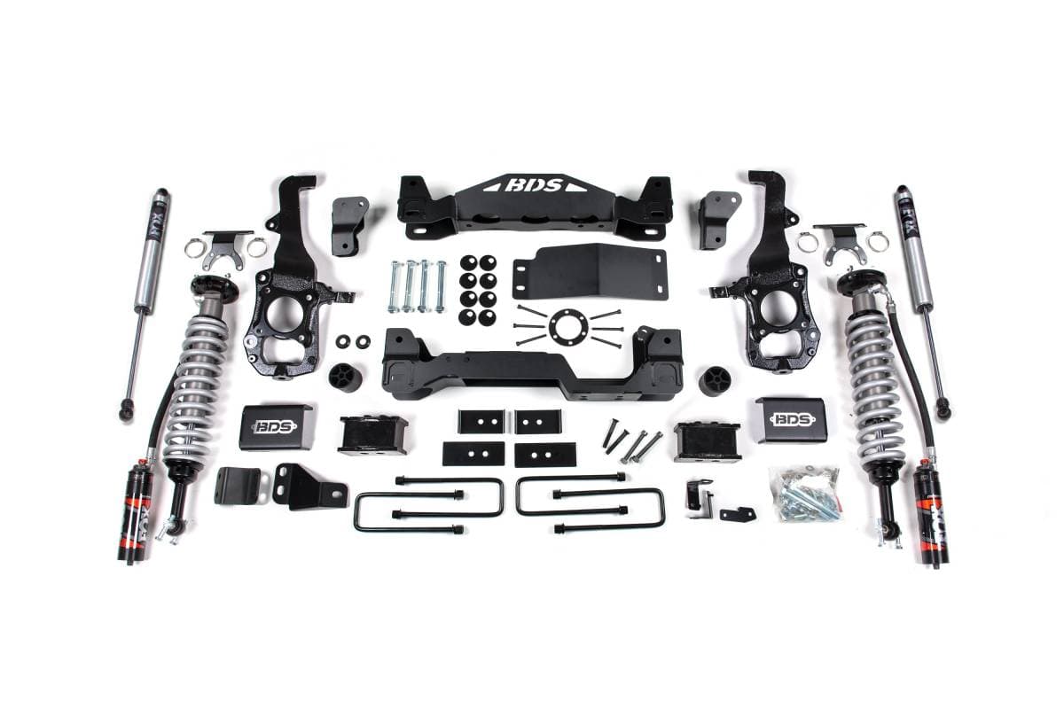 4 Inch Lift Kit | FOX 2.5 Performance Elite Coil-Over | Ford F150 (2021-2026) 4WD | 2 Inch Block Kit w/ FOX 2.5 Performance Elite Rear Shocks | BDS Suspension