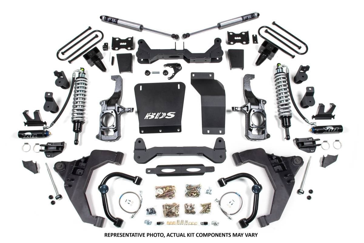 6.5 Inch Lift Kit | FOX 2.5 Coilover Conversion | Chevy Silverado/GMC Sierra 2500HD/3500HD (2011-2019) Diesel | 3" Block w/ Overload | FOX 2.5 Performance Elite Rear | BDS Suspension