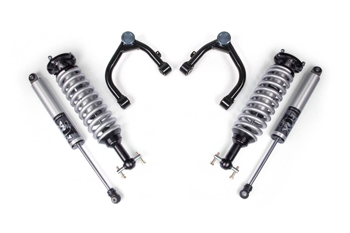 2 Inch Leveling Kit | FOX 2.5 Performance Series HTO Coilover | Chevy Silverado & GMC Sierra 1500 (2019-2026) 4WD | BDS Suspension