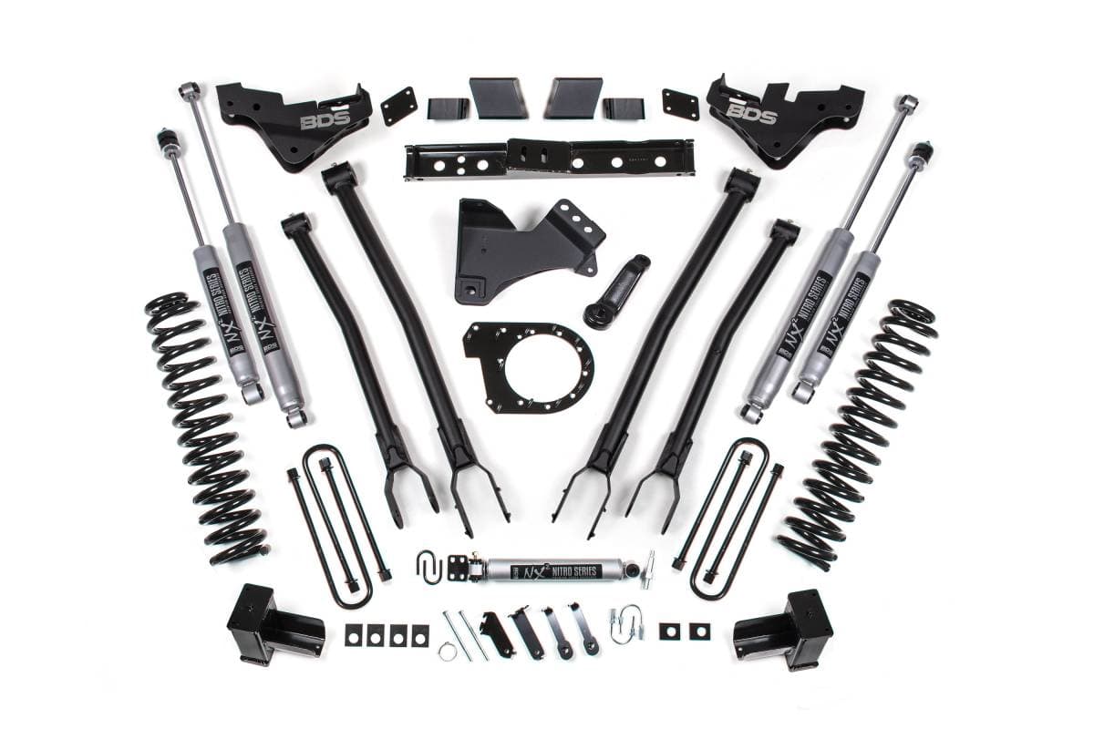 7 Inch Lift Kit w/ 4-Link | Ford F250/F350 Super Duty (2023-2026) 4WD Diesel | Leaf Springs | NX2 Nitro Series | BDS Suspension