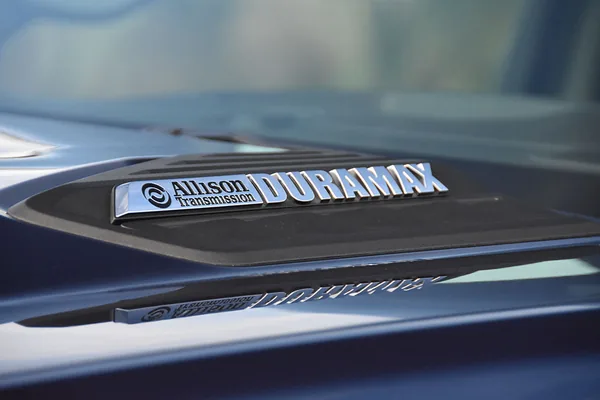 Allison Transmission Duramax badge on a Chevrolet Silverado